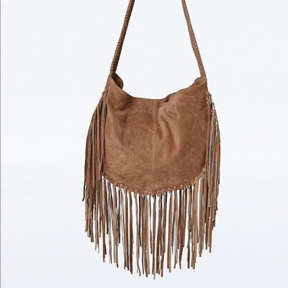 Ecote Bettina Suede fringe hobo bag